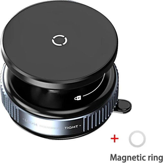 XMSJ Magnetische Handyhalterung mit Vakuumsaugnapf und 270 Grad Drehung, doppelseitig und automatisch, Schwarz - Bild 1