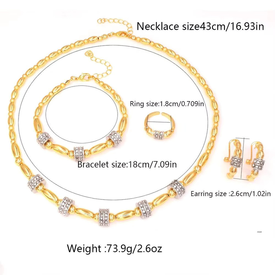 GZJPEI Schmuckset Gothic, Zirkonia, Gold, Damen - Bild 2