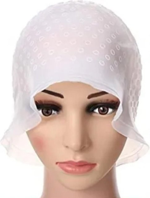 Shoemst Haarfärbekappe aus Silikon, Transparent, Weiß - Bild 1