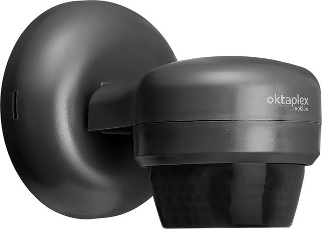 Oktaplex Mia Bewegungsmelder Außen 360 Grad Aufputz in Anthrazit mit IP65 Schutzklasse und 230V Netzanschluss - Bild 1