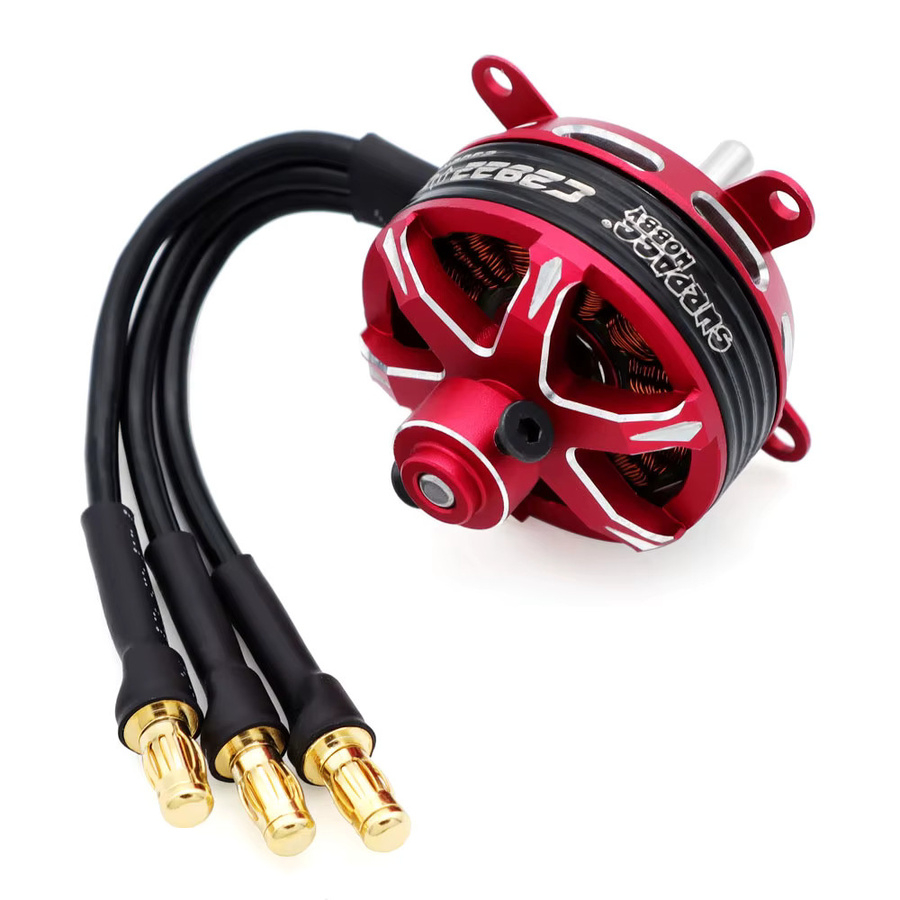 Surpass Hobby V2 C2822 C2826 C2830 C2834 C2838 Outrunner Brushless Motor, Metall, Rot - Bild 2