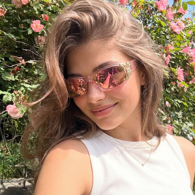 TWOOO Sonnenbrille, Butterfly, Vollrand, Pink, Gold, Damen, Polarisiert - Bild 1
