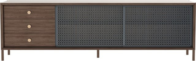 Hartô Gabin Sideboard mit Schublade und Lochmuster aus Holz und Metall - Bild 1