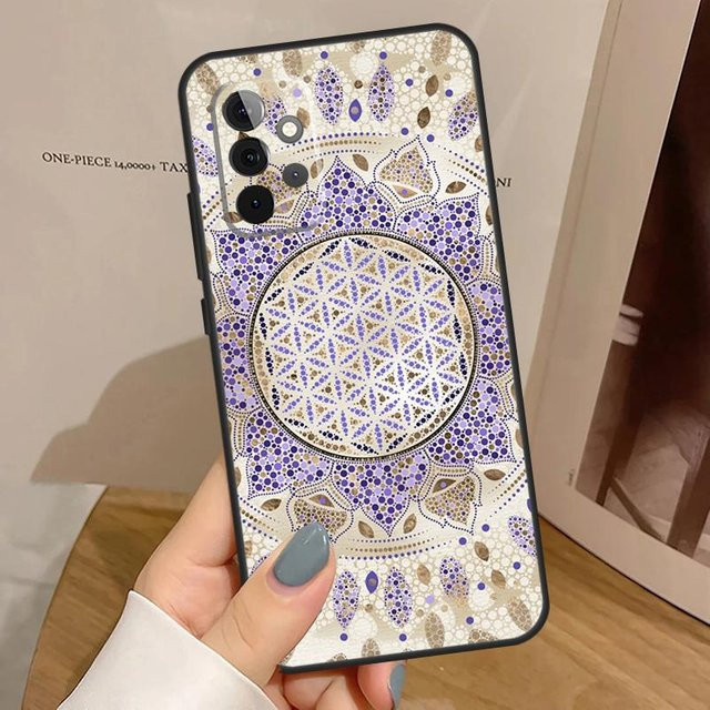 Samsung Galaxy Handyhülle Blume des Lebens im Lotus Design in Multicolour für verschiedene Modelle wie A56 A36 A16 A06 A13 A33 A53 A52 A32 A12 A54 A34 A14 A35 A55 A17 A15 - Bild 1