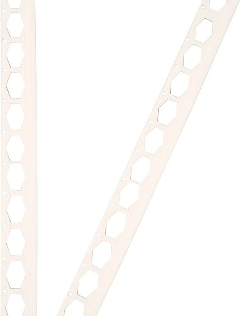 ProfileXXL Abschlussprofil Putzschiene aus PVC in Weiß, Länge: 2,5 m, Breite: 25 mm, Höhe: 6 mm - Bild 1