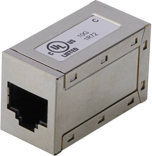 Digitus RJ45 Netzwerk Adapter CAT 5, CAT 5e, CAT 6 Modulare Kupplung Geschirmt Grau - Bild 1