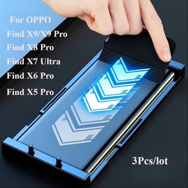 3-teiliges Keramik-Displayschutzfolien-Set für OPPO Find X9 Pro, X8 Pro, X7 Ultra, X6 Pro, X5, X3 und X2 in Transparent - Bild 1