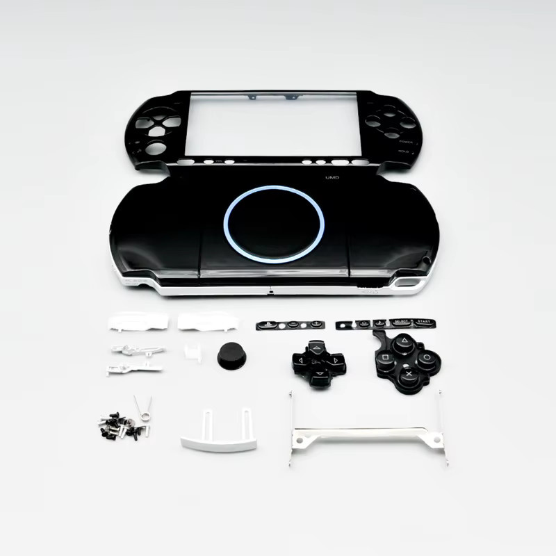 Sony PSP 3000 Komplettes Gehäuse-Set Gaming-Edition in Gold als Ersatzteil-Reparatur-Kit für 03G Motherboard - Bild 2