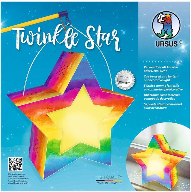 URSUS Laternen-Bastelset Twinkle Star Regenbogen Stern - Bild 1