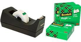 Scotch Magic Klebeband Set mit Tischabroller, transparent, 3 Rollen à 33 m x 19 mm und 1 Tischabroller - Bild 2