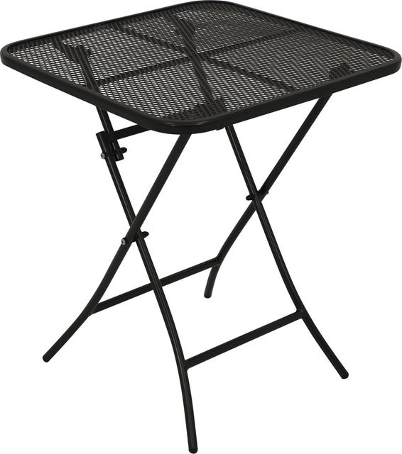 DEGAMO Klapptisch RIVO aus Streckmetall in Eisengrau, B/T: 60 x 60 cm - Bild 1