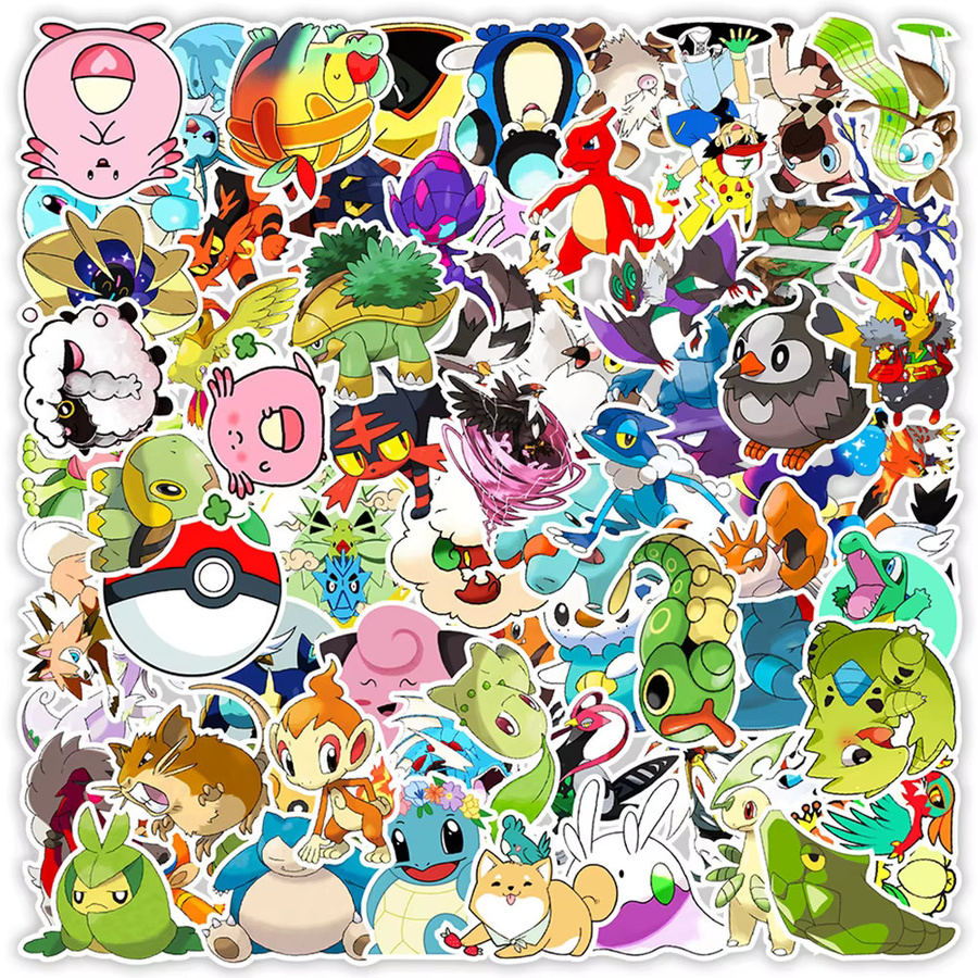 TAKARA TOMY Pokémon Pikachu Charmander Aufkleber, Sticker-Packung - Bild 2