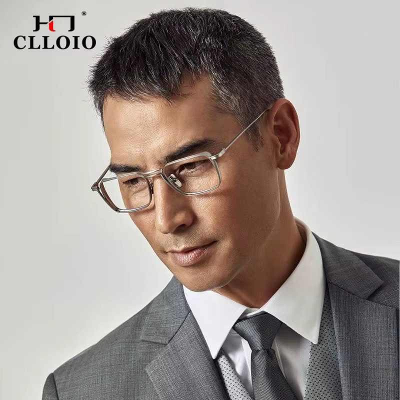 CLLOIO Lesebrille, Titan, Vollrand, Blau, Herren - Bild 2
