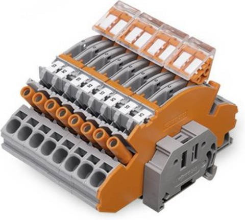 WAGO 2007-8877 Push-In-Klemme Klemmenblock in Orange und Multicolour - Bild 1