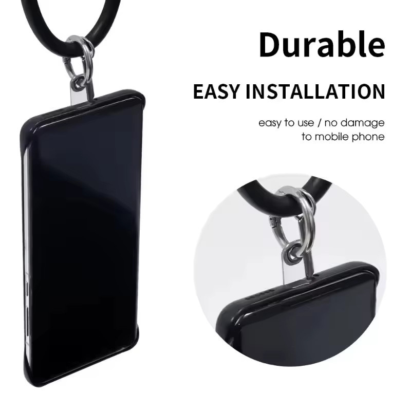 XYun Flexibles Telefon-Lanyard in Transparent Matt mit universellen Handy-Tabs und Aufhängeband - Bild 2
