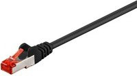 goobay Patchkabel CAT.6 S/FTP PiMF Ethernet LAN RJ45 Schwarz 3,0 m - Bild 1