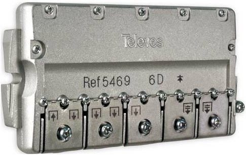Televes EFV 6 SAT-Verteiler in Silber - Bild 1