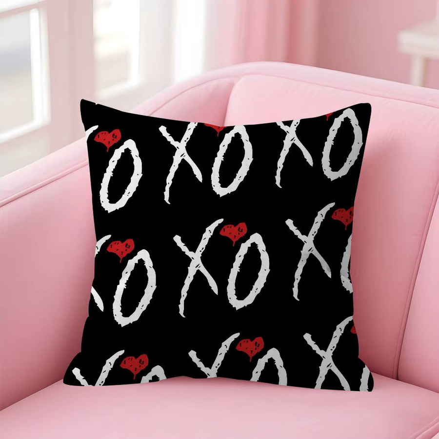 Kayou Kissenbezug The Weeknd X O Album Design in Schwarz, quadratischer Kurzplüsch-Kissenbezug mit doppelseitigem Druck, Breite: 30 cm, Höhe: 30 cm - Bild 5