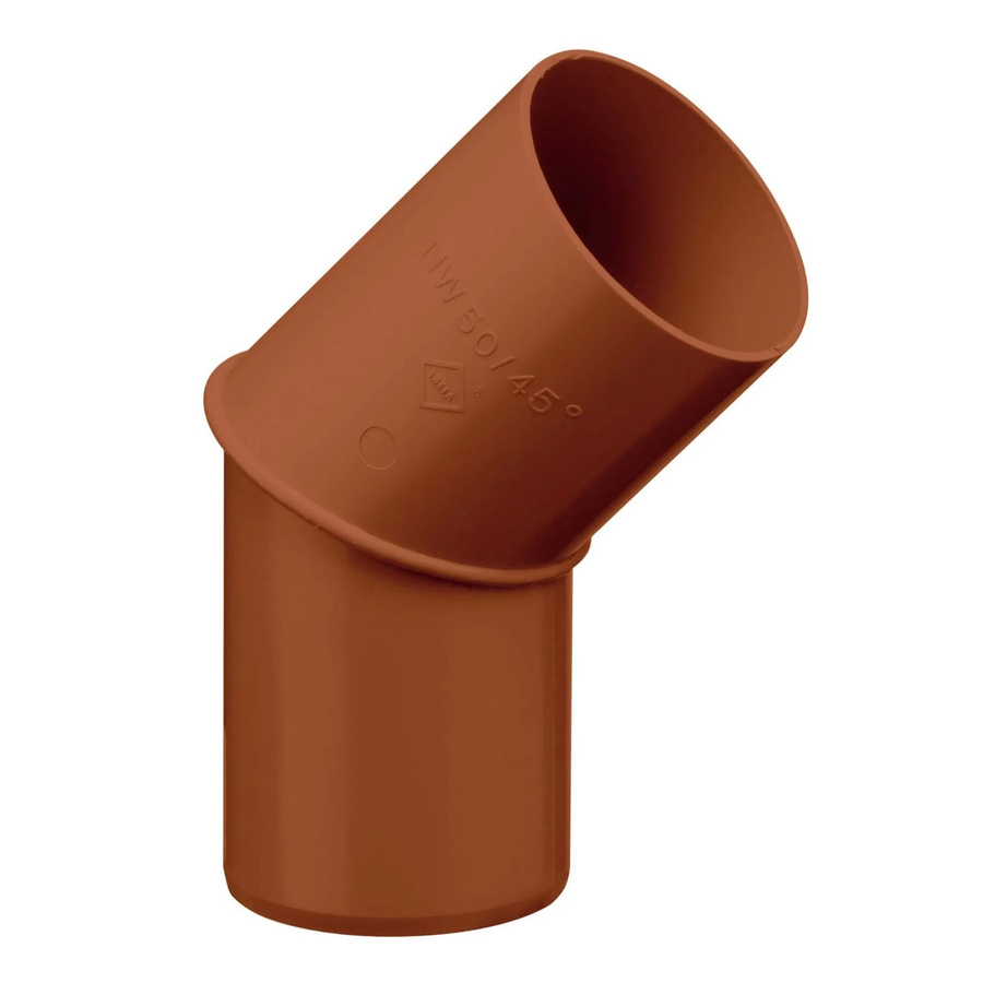 Inefa Fallrohrbogen 45 Grad DN 100 aus PVC in Braun für die Dachentwässerung - Bild 2