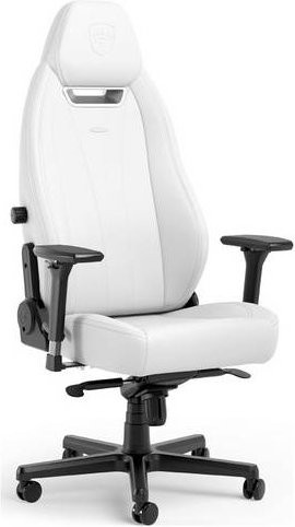 Noblechairs LEGEND Gaming Stuhl White Edition in Weiß mit Kunstleder und Kopfstütze - Bild 1