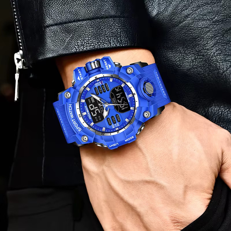 FOXBOX Armbanduhr, Quarz, Analog-Digital, Blau, Kunststoff, Herren - Bild 3