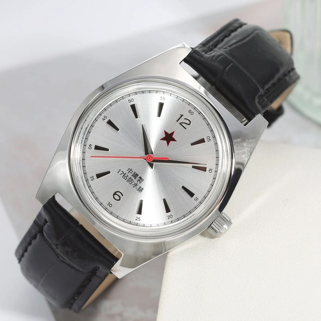 Redstar Analoguhr, Handaufzug, 36 mm, Leder, Herren - Bild 1