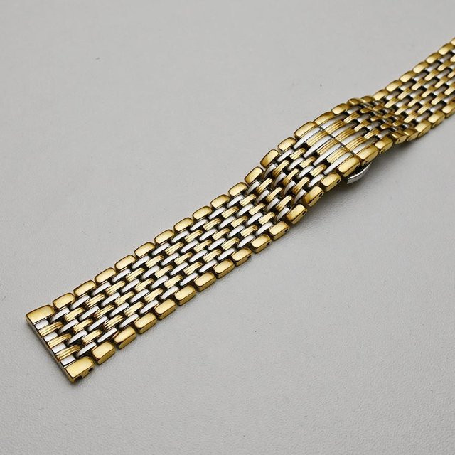 Lokey Uhrenarmband Edelstahl, Bicolor, Silber, Gold, Herren, 18 mm - Bild 1