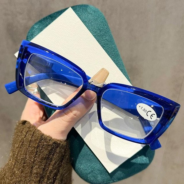 Yiran glasses Lesebrille, square, Kunststoff, transparent, blue, Unisex - Bild 1