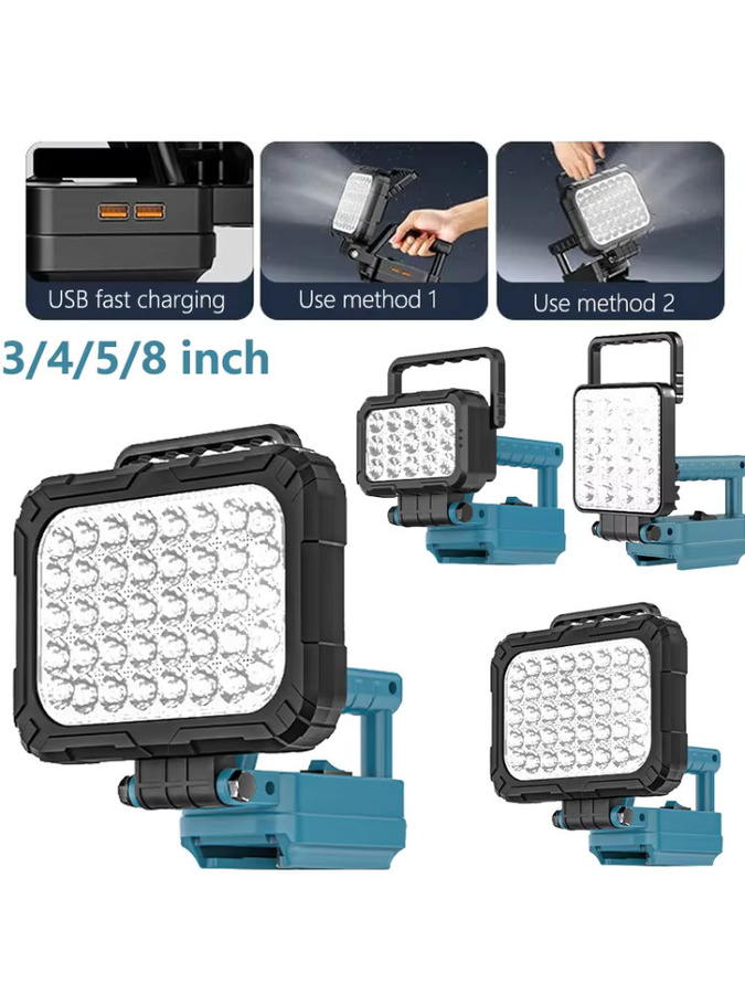 Makita LED Lichtlaterne mit USB und Haken für 18 V Li-Ionen-Akkus, Schwarz - Bild 6