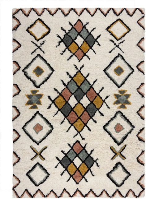 Flair Rugs Hochflorteppich Midar Shaggy in Mehrfarbig mit geometrischem Boho-Design, B/T: 160 x 230 cm - Bild 1