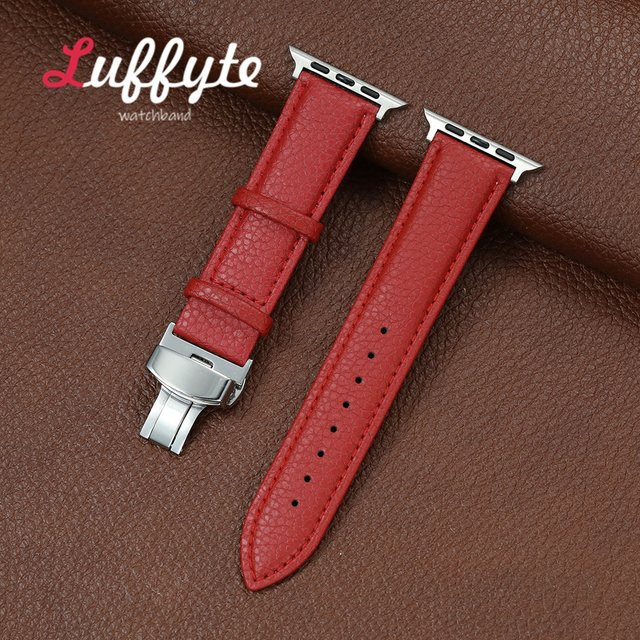 luffyte Uhrenarmband PU, Herren, Schmetterlingsschnalle, 38–49 mm - Bild 1