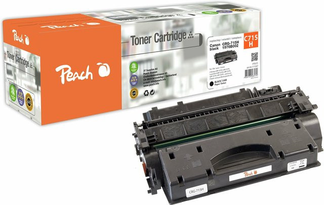 Peach C715 H Toner XL Schwarz für Canon ISensys LBP-3310 und LBP-3370, wiederaufbereitet - Bild 1