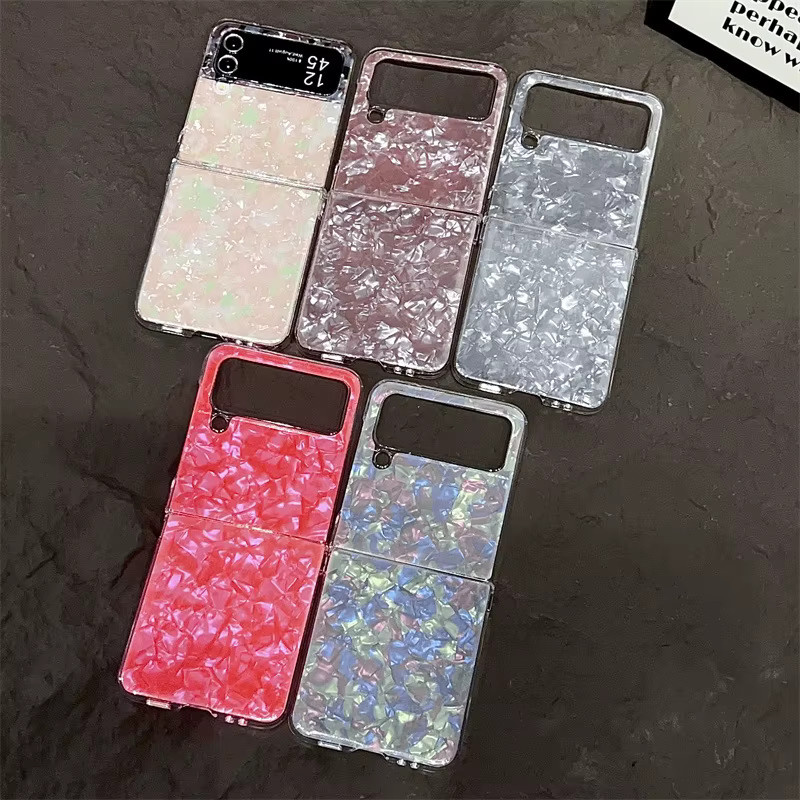 Luxuriöse Samsung Galaxy Z Flip und Z Fold Schutzhülle mit Glitzer-Schalenmuster in Multicolour - Bild 3