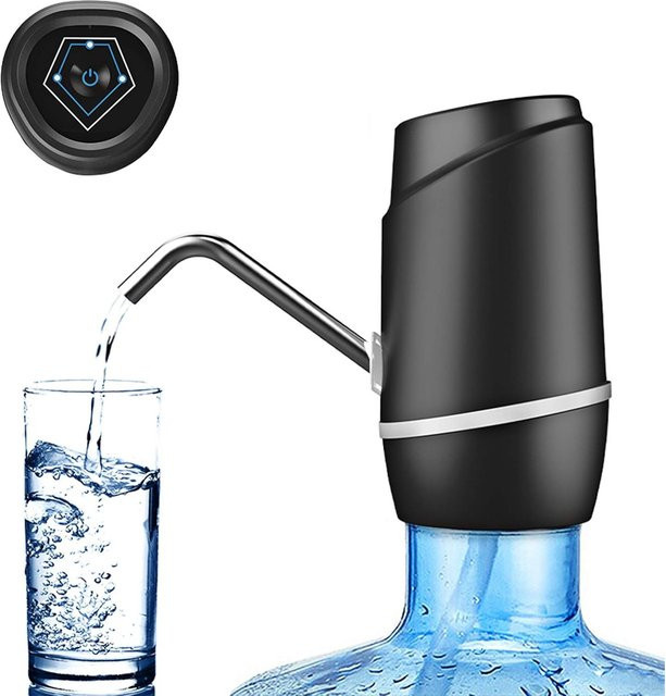 FEB.WIND Elektrische Wasserpumpe in Schwarz als tragbarer USB-Trinkwasserspender für 2 bis 5 Gallonen aus Kunststoff - Bild 1