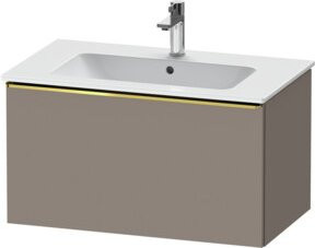 Duravit Waschtischunterschrank D-Neo wandhängend in Weiß und Grau, glänzend, 1 Auszug, B: 81 cm, T: 46,2 cm, H: 44 cm - Bild 1