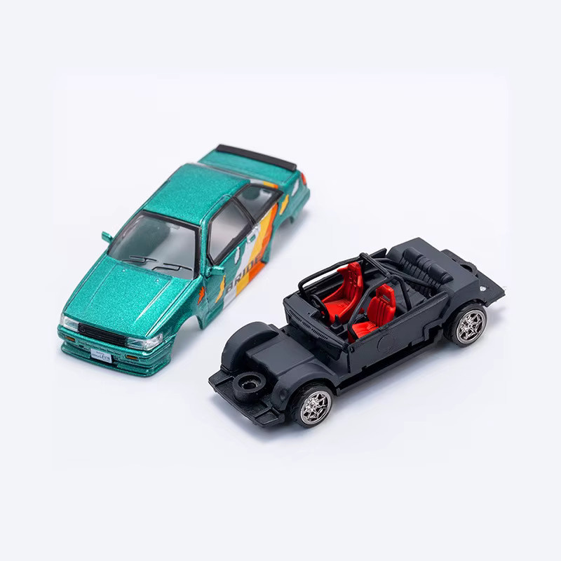 DCT AE86 Modellauto, 1:64, Metall, Gelb, Bunt / Mehrfarbig - Bild 3