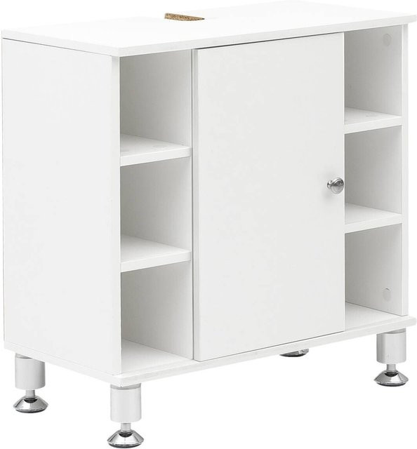 Wohnling Waschbeckenunterschrank in Weiß, modern und matt, B/H/T: 32 x 64 x 60 cm - Bild 1