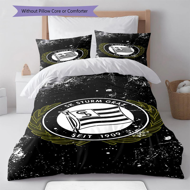 SK Sturm Graz Bettwäsche Set mit Bettbezug und 2 Kissenbezügen, B/H: 240 x 220 cm - Bild 3