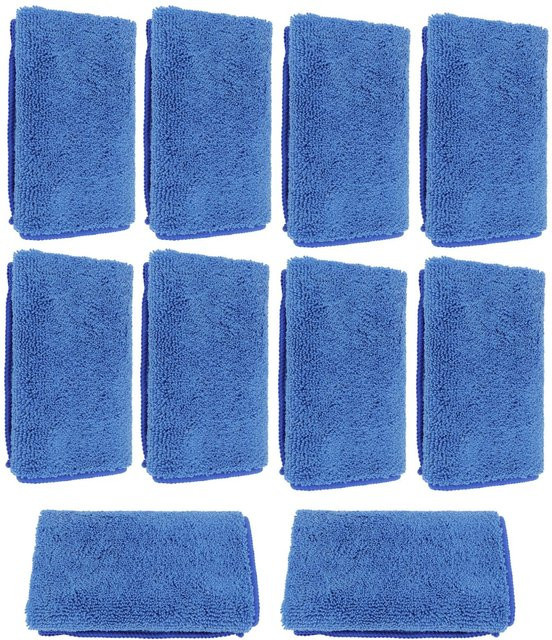10er Set mfySpace Saugfähige Mikrofaser Handtücher Blau, B/B: 30 x 30 cm - Bild 1