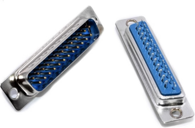 5 Stück DB25 D-SUB Adapter Set mit männlichen und weiblichen Steckern für RS232 serielle Schnittstellen in Blau - Bild 1