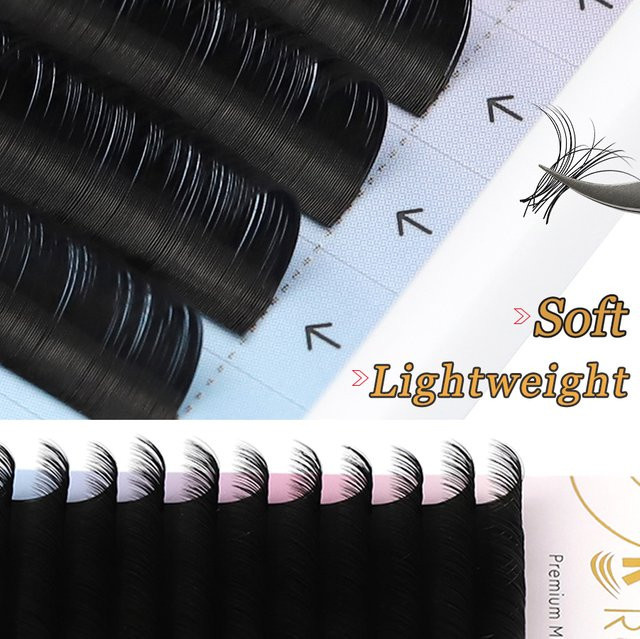 lashrujade Classic Single Lash Individuelle Wimpern, Mattschwarz - Bild 1