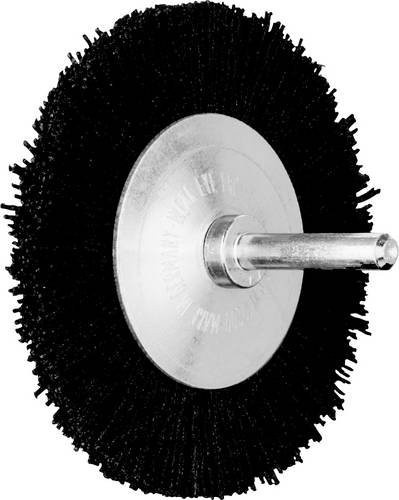 PFERD Rundbürste ungezopft RBU für Winkelschleifer, Durchmesser: 80 mm, Breite: 8 mm, Schaft-Durchmesser: 6 mm, Keramik-Filament-Durchmesser: 0,55 mm, Korn 120, Schwarz - Bild 1