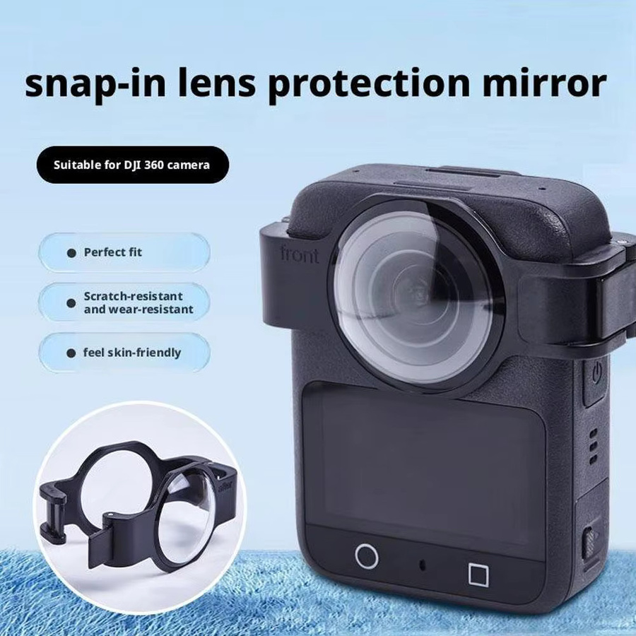 DJI Osmo 360 Snap-on Objektivschutz aus Glas mit Antireflexbeschichtung in Schwarz - Bild 2
