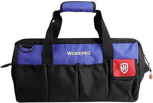 WorkPro WP281004 Werkzeugtasche unbestückt mit Trageriemen, Blau, L x B x H: 35,0 x 19,0 x 22,0 cm - Bild 1