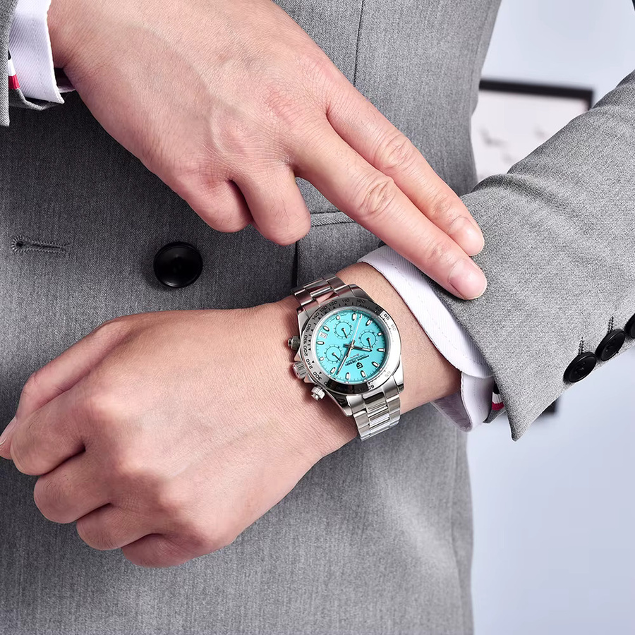 PAGANI DESIGN Chronograph, Quarz, Edelstahl, Blau, Herren - Bild 2