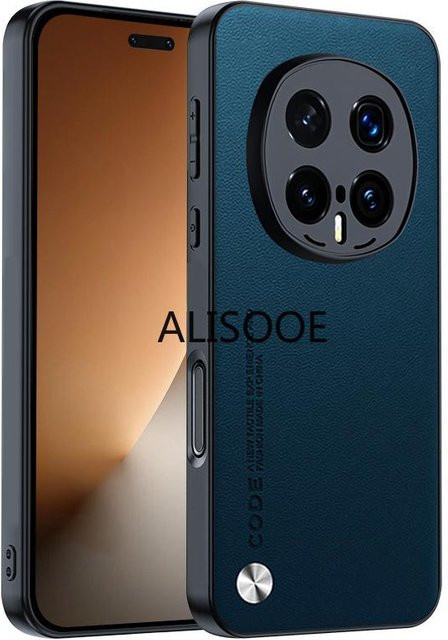 Stoßfeste Lederhülle mit Fasertextur aus PU-Leder für Honor Magic 8 Pro, Magic 8 7 Lite und Honor Magic 7 Pro in Dunkelgrün - Bild 1