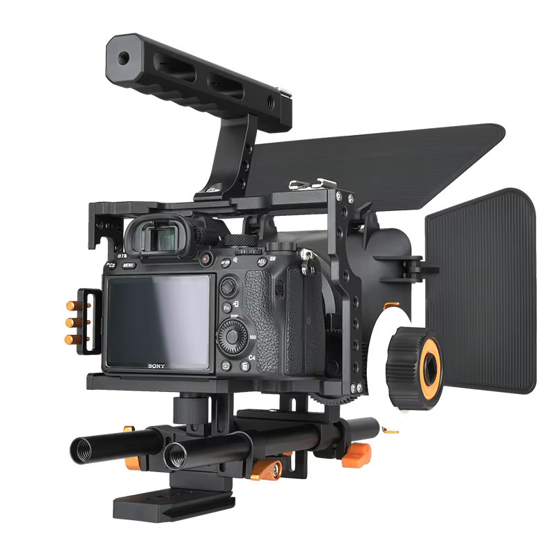 YELANGU Kamerakäfig-Rig-Kit für Sony A7S, A7, A7R, A6000, A6500, A6300 in Schwarz mit zwei Kaltschuhhalterungen und 1/4 Zoll Gewinde - Bild 5