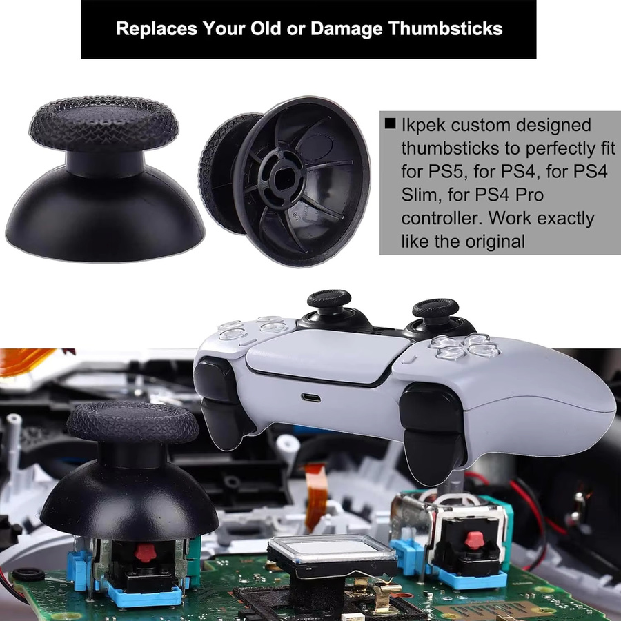 Anti-Drift 3D Thumbstick Joystick Reparatur-Set mit Schraubendreher Ersatzteile für Sony PS5 DualSense Controller 2K3 Ohm - Bild 2