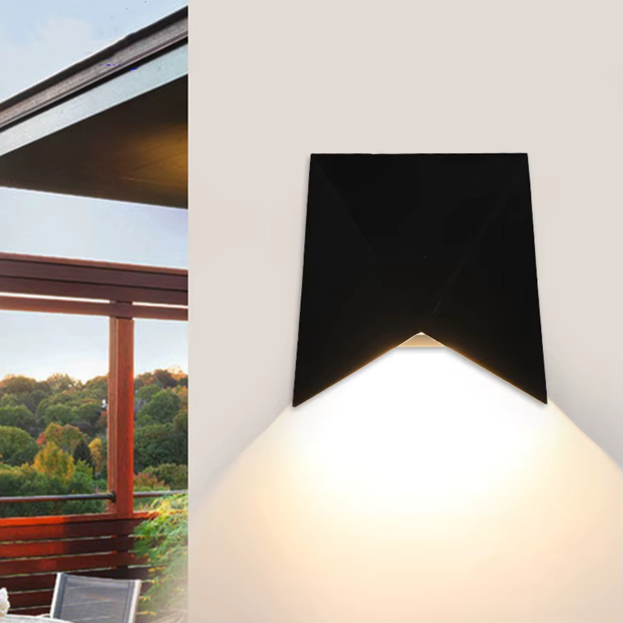 Feiyunlux Moderne LED Wandleuchte aus Aluminium in Schwarz oder Weiß mit Warmweißem Licht, Wasserdichte Außenleuchte für Außenbereich und Schlafzimmer - Bild 3