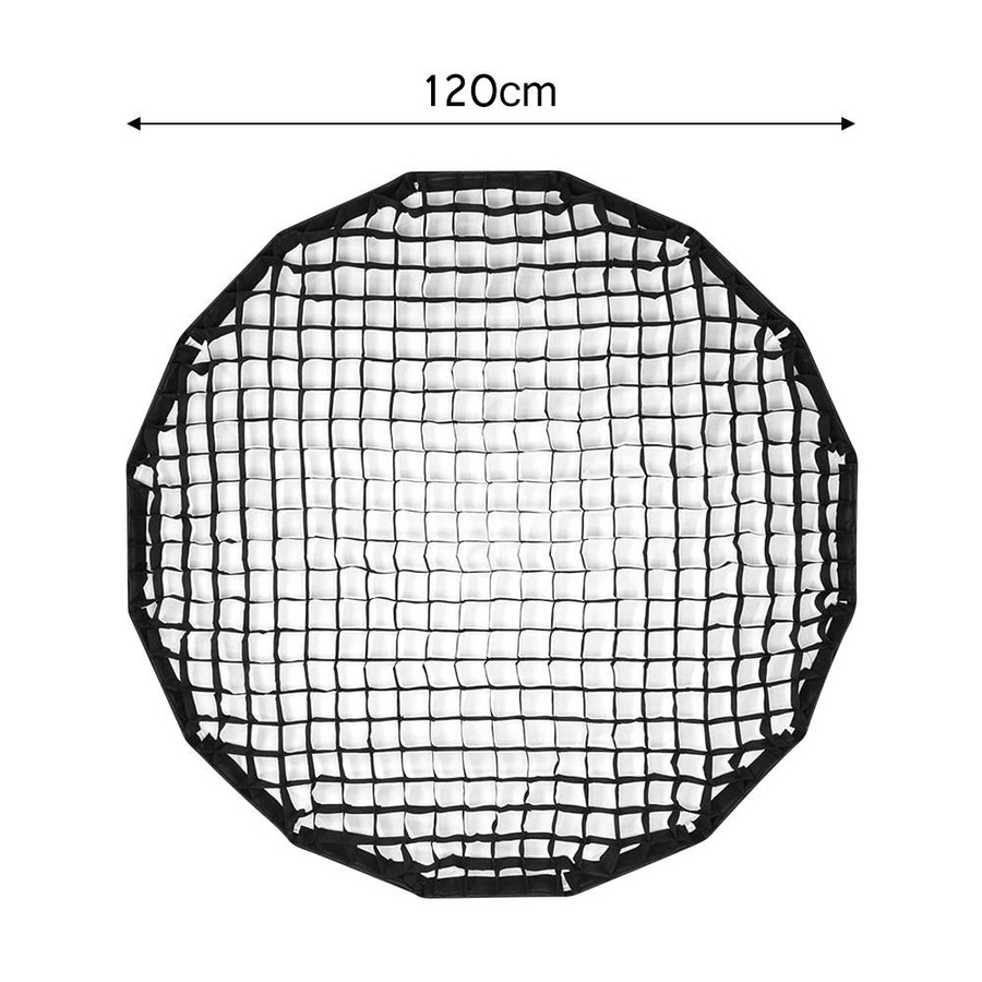 Andoer Softbox Wabengitter mit 16 Stäben für Parabolic Softbox, Schwarz, Durchmesser: 90 cm - Bild 2